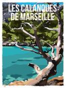 affiche les calanques de Marseille