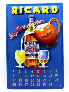 calendrier Ricard