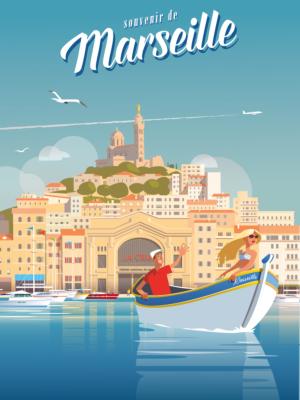 affiche Marseille 40x60